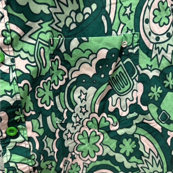 TIPSY ELVES MEN'S RETRO ST. PADDY'S BUTTON DOWN SHIRT - Picture 7 of 11